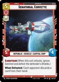 Senatorial Corvette - Twilight of the Republic - Star Wars: Unlimited card