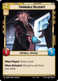 Favorable Delegate - Twilight of the Republic - Star Wars: Unlimited card