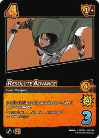 Resolute Advance - Attack On Titan: Origins of Power - UniVersus card