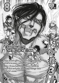 Teaming with the Attack Titan (Alternate Art) - Attack On Titan: Origins of Power - UniVersus card