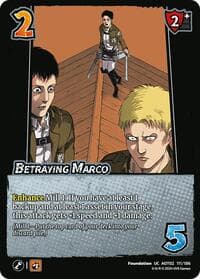 Betraying Marco - Attack On Titan: Origins of Power - UniVersus card