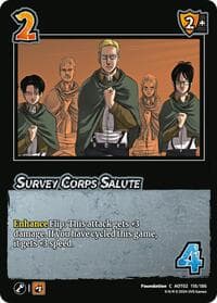Survey Corps Salute - Attack On Titan: Origins of Power - UniVersus card