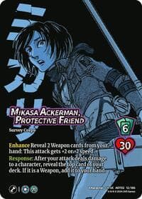 Mikasa Ackerman, Protective Friend - Attack On Titan: Origins of Power - UniVersus card