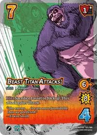 Beast Titan Attacks! // The Beast Titan - Attack On Titan: Origins of Power - UniVersus card