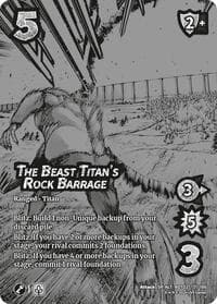 The Beast Titan's Rock Barrage (Alternate Art) - Attack On Titan: Origins of Power - UniVersus card