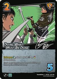 Doing What Must Be Done - Attack On Titan: Origins of Power - UniVersus card