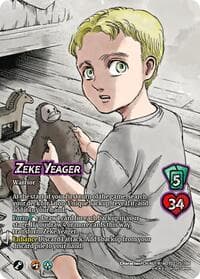 Zeke Yeager // Zeke, Beast Titan (Alternate Art) - Attack On Titan: Origins of Power - UniVersus card