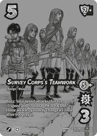 Survey Corps's Teamwork (Alternate Art) - Attack On Titan: Origins of Power - UniVersus card