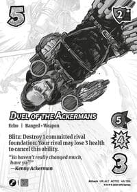 Duel of the Ackermans (Alternate Art) - Attack On Titan: Origins of Power - UniVersus card