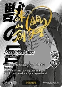 Zeke, Beast Titan (Serial Numbered) - Attack On Titan: Origins of Power - UniVersus card