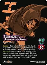 Eren Yeager, Humanity's Hope // Eren, Attack Titan Advancing - Attack On Titan: Origins of Power - UniVersus card