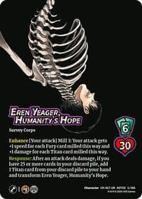 Eren Yeager, Humanity's Hope // Eren, Attack Titan Advancing (Alternate Art) - Attack On Titan: Origins of Power - UniVersus card