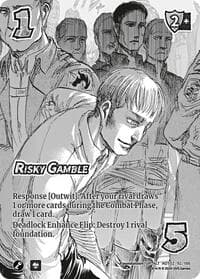 Risky Gamble (Alternate Art) - Attack On Titan: Origins of Power - UniVersus card