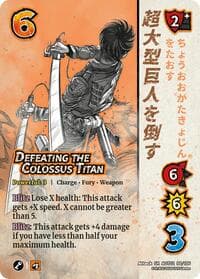 Defeating the Colossus Titan - Attack On Titan: Origins of Power - UniVersus card
