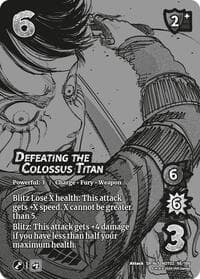 Defeating the Colossus Titan (Alternate Art) - Attack On Titan: Origins of Power - UniVersus card