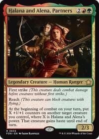 Halana and Alena, Partners - Foundations - Magic: The Gathering card