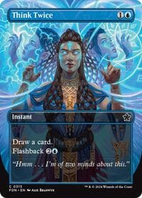 Think Twice (Borderless) - Foundations - Magic: The Gathering card