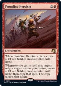 Frontline Heroism - Foundations Jumpstart - Magic: The Gathering card