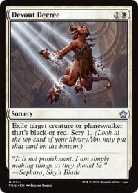 Devout Decree - Foundations - Magic: The Gathering card