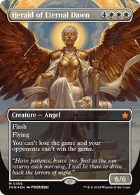 Herald of Eternal Dawn (Borderless) (Mana Foil) - Foundations - Magic: The Gathering card