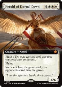 Herald of Eternal Dawn (Extended Art) - Foundations - Magic: The Gathering card