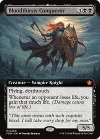 Bloodthirsty Conqueror (Extended Art) - Foundations - Magic: The Gathering card
