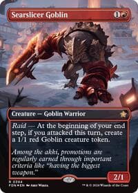 Searslicer Goblin (Borderless) (Mana Foil) - Foundations - Magic: The Gathering card