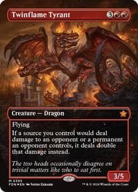 Twinflame Tyrant (Borderless) (Mana Foil) - Foundations - Magic: The Gathering card