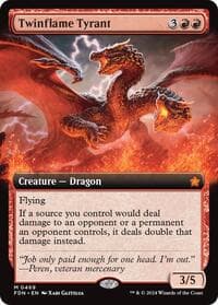 Twinflame Tyrant (Extended Art) - Foundations - Magic: The Gathering card