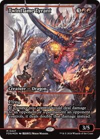 Twinflame Tyrant (Showcase) - Foundations - Magic: The Gathering card