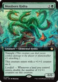 Mossborn Hydra (Extended Art) - Foundations - Magic: The Gathering card