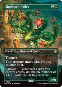 Mossborn Hydra (Borderless) (Mana Foil) - Foundations - Magic: The Gathering card