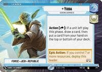 Yoda - Sensing Darkness (Hyperspace) - Twilight of the Republic - Star Wars: Unlimited card