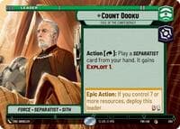 Count Dooku - Face of the Confederacy (Hyperspace) - Twilight of the Republic - Star Wars: Unlimited card