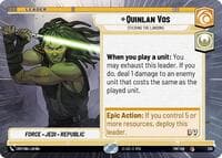 Quinlan Vos - Sticking the Landing (Hyperspace) - Twilight of the Republic - Star Wars: Unlimited card