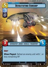 Devastating Gunship (Hyperspace) - Twilight of the Republic - Star Wars: Unlimited card