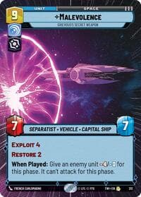 Malevolence - Grievous's Secret Weapon (Hyperspace) - Twilight of the Republic - Star Wars: Unlimited card