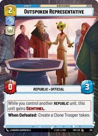 Outspoken Representative (Hyperspace) - Twilight of the Republic - Star Wars: Unlimited card