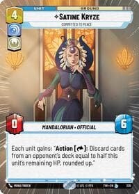 Satine Kryze - Committed to Peace (Hyperspace) - Twilight of the Republic - Star Wars: Unlimited card