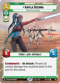 Aayla Secura - Master of the Blade (Hyperspace) - Twilight of the Republic - Star Wars: Unlimited card