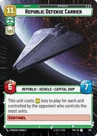 Republic Defense Carrier (Hyperspace) - Twilight of the Republic - Star Wars: Unlimited card