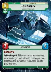 Osi Sobeck - Warden of the Citadel (Hyperspace) - Twilight of the Republic - Star Wars: Unlimited card