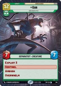 Gor - Grievous's Pet (Hyperspace) - Twilight of the Republic - Star Wars: Unlimited card