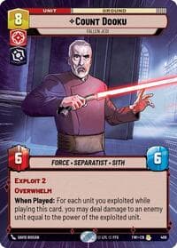 Count Dooku - Fallen Jedi (Hyperspace) - Twilight of the Republic - Star Wars: Unlimited card