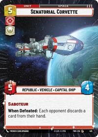 Senatorial Corvette (Hyperspace) - Twilight of the Republic - Star Wars: Unlimited card