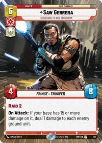 Saw Gerrera - Resistance is Not Terrorism (Hyperspace) - Twilight of the Republic - Star Wars: Unlimited card