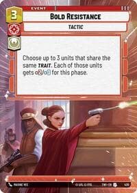 Bold Resistance (Hyperspace) - Twilight of the Republic - Star Wars: Unlimited card