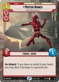 Mister Bones - I Performed Violence (Hyperspace) - Twilight of the Republic - Star Wars: Unlimited card
