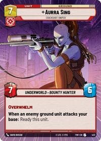 Aurra Sing - Crackshot Sniper (Hyperspace) - Twilight of the Republic - Star Wars: Unlimited card