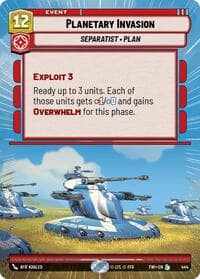 Planetary Invasion (Hyperspace) - Twilight of the Republic - Star Wars: Unlimited card